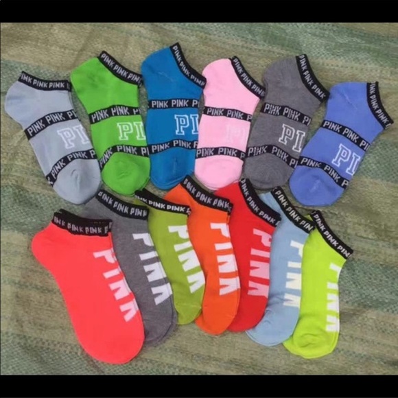Victoria’s Secret pink 8 pair  mystery ankle socks - Picture 4 of 6